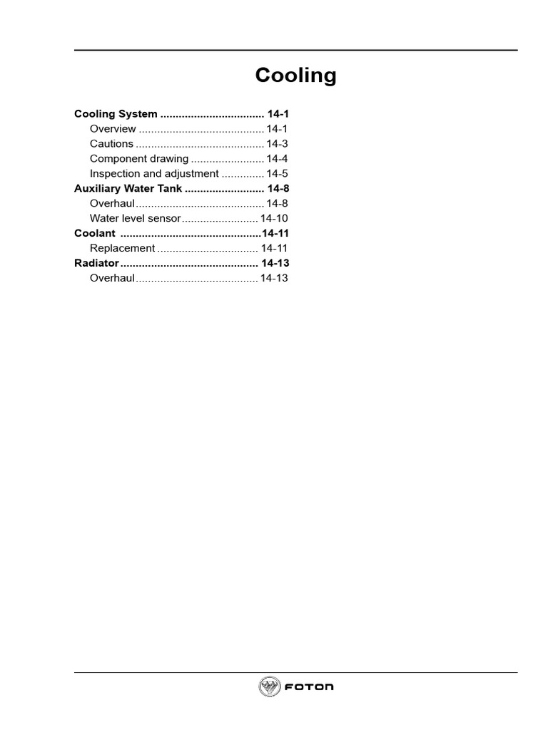 Diesel Engine Cooling System Overview | PDF | Radiator | Diesel Engine
