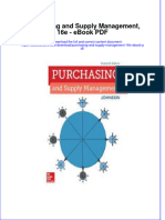 Full Download Book Purchasing and Supply Management 16E PDF