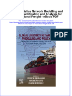 Full download book Global Logistics Network Modelling And Policy Quantification And Analysis For International Freight Pdf pdf
