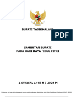SAMBUTAN BUPATI HARI RAYA `IDUL FITRI 2024