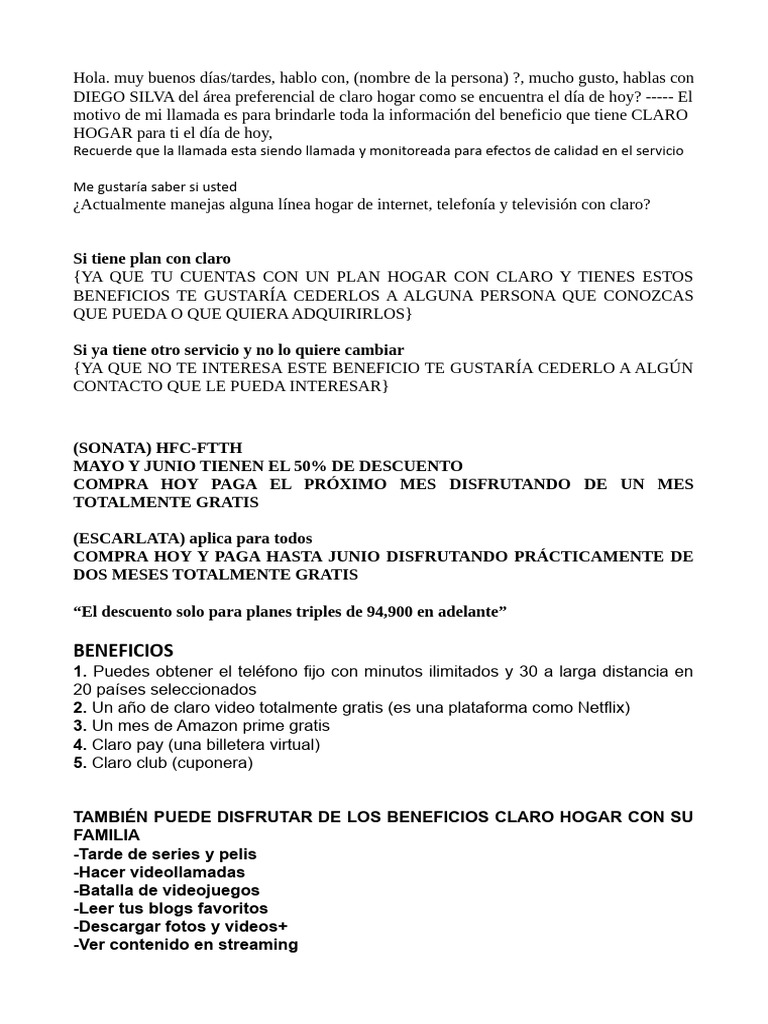 Beneficios y Descuentos de Claro Hogar | PDF | Google Play | Informática