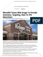 Meredith Teams With Kroger To Provide Inventory, Targeting, Data To CPG Advertisers 08-04-2020