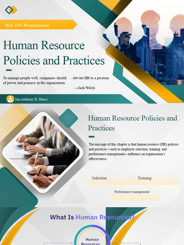 HR Policies: Selection, Training, Evaluation | PDF | Performance ...