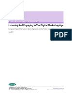 Listening and Engaging in the Digital Marketing Age