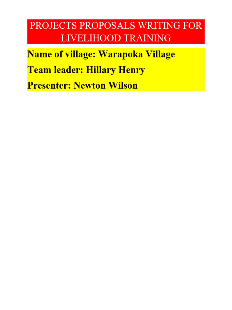 Warapoka Village Bridge Proposal | PDF | Tourism | Economies