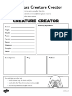 T HE 392 Star Wars Creature Creator Activity Sheet