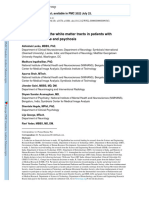 Abnormalities in the white matter tracts in patients with