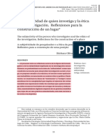 La subjetividad de quien investiga y la ética en la investigación