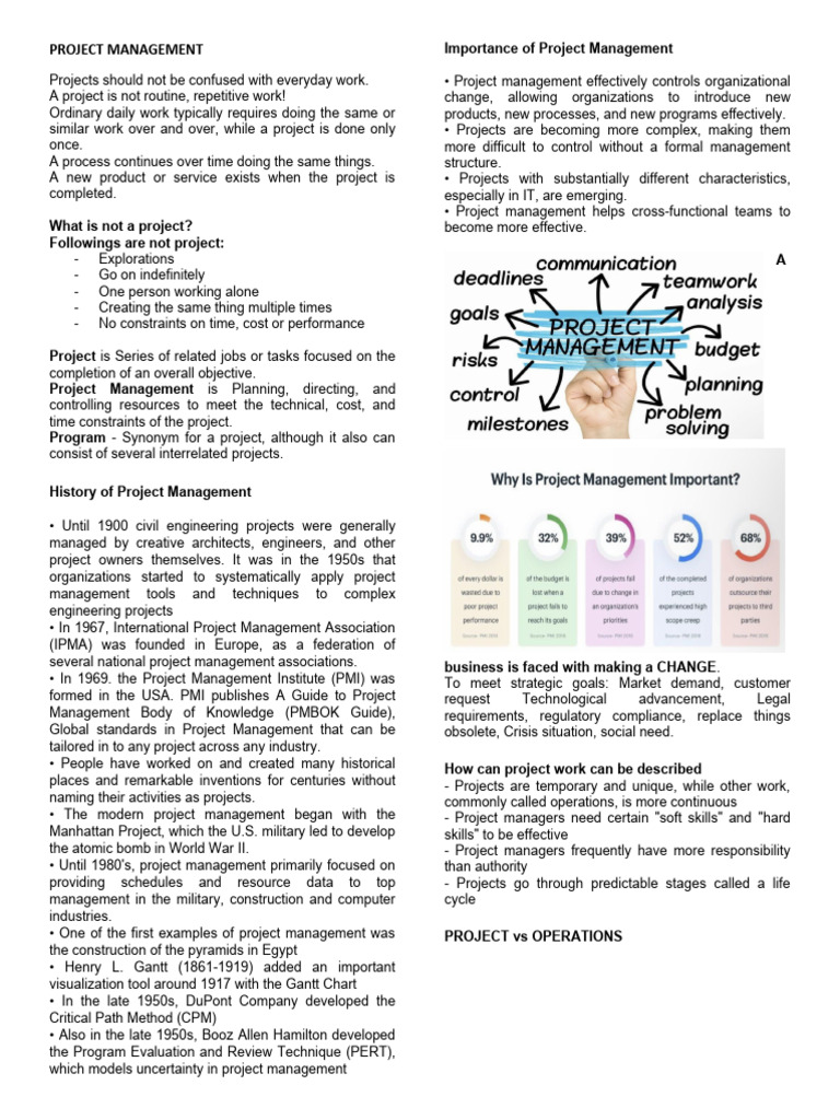 Importance of Project Management | PDF | Project Management | Goal