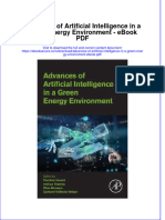 Full Download Book Advances of Artificial Intelligence in A Green Energy Environment PDF