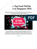 Listicle: Top Food TikTok Creators in Singapore