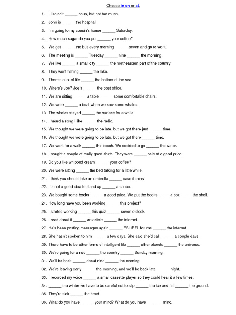 Prepositions Pdf Santa Claus