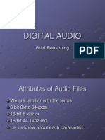 Digital Audio: Brief Reasoning