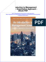 Full Download Book An Introduction To Management Science Quantitative Approach 2 PDF