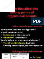  Organic Reactions & Factors Affecting Boiling Points of Organic Compounds