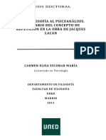 Escobar - de La Filosofía Al Psicoanálisis. La Repetición en Lacan