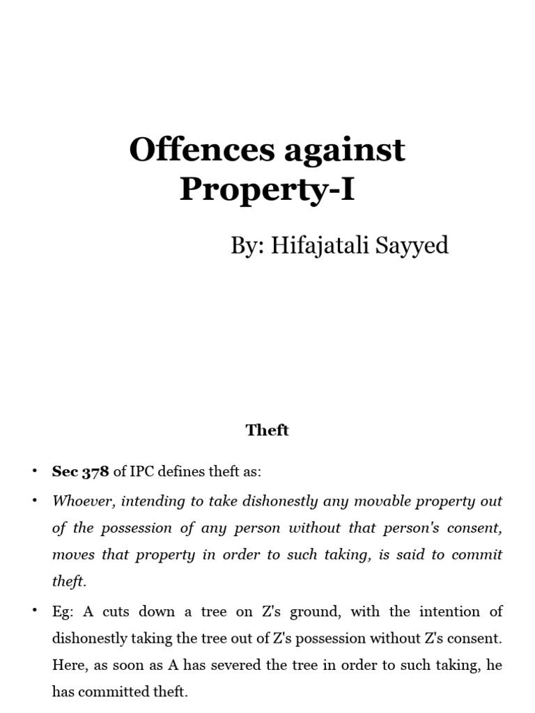 Offences against property i pdf theft robbery
