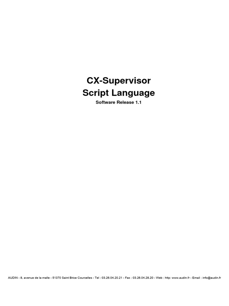 CX-Supervisor - Man Script Language W909-E2-01.gb | PDF | Computing ...