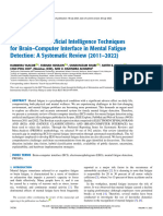 Application of Artificial Intelligence Techniques for BrainComputer Interface in Mental Fatigue Detection a Systematic Review 20112022