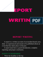 Report Writing Ppt
