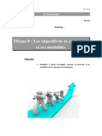 8 - Les Objectifs de La Croissance Et Ses Modalites