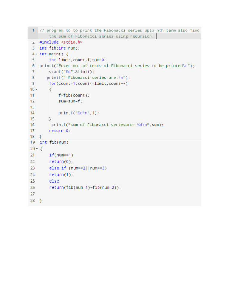 Fibonacci recursion | PDF