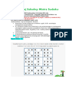 III Turniej Szkolny Mistrz Sudoku kl.6