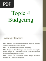 Topic 4 - Budgeting