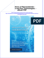 Full Download Book Applications of Nanomaterials Advances and Key Technologies PDF