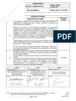 Evaluación y Seguimiento Plan de Mejora: Procedimiento Código: ES-P05 Versión: 02 Vigente Desde: 14/10/2021