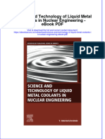Full Download Book Science and Technology of Liquid Metal Coolants in Nuclear Engineering PDF