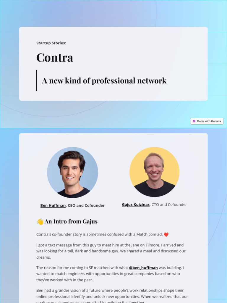 Contra: Revolutionizing Professional Networking | PDF | Cyberspace ...