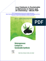 Full Download Book Heterogeneous Catalysis in Sustainable Synthesis Advances in Green and Sustainable Chemistry PDF