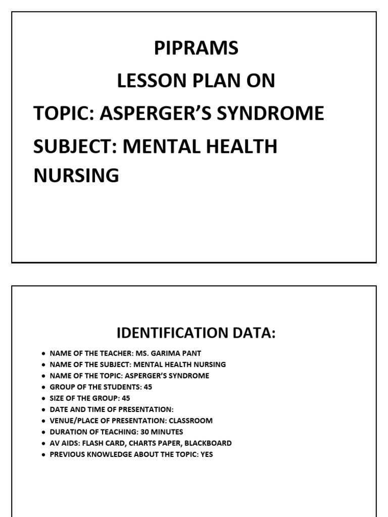 Understanding Asperger's Syndrome | PDF | Asperger Syndrome | Autism ...