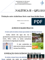 Aula Teórica 4 Titulação Ácido-Base Forte Com Base-Ácido Fraco (Material Complementar)