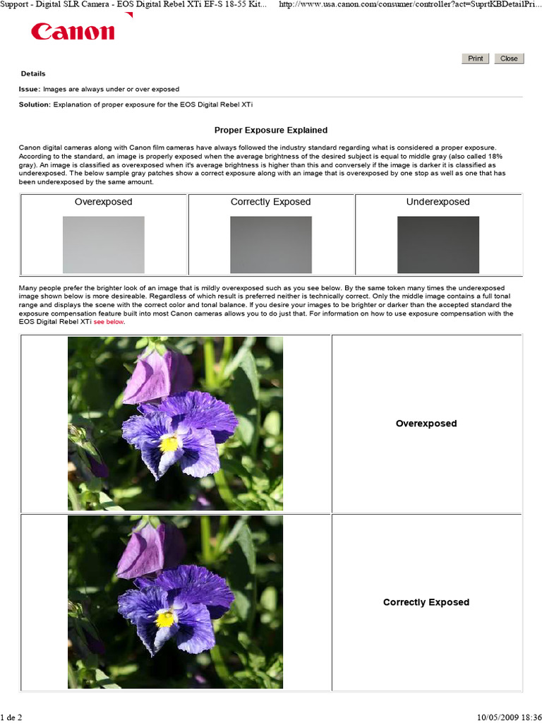 Proper Exposure Explained | PDF | Exposure (Photography) | Canon Eos