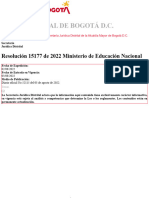 Resolución 15177 de 2022 Ministerio de Educación Nacional