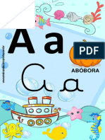 Alfabeto de Parede Personalizado Com o Tema Fundo Do Mar