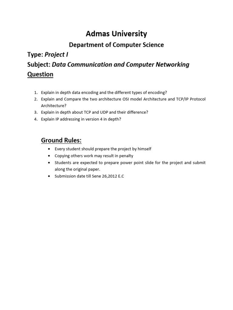 Data Communication And Networking Important Topics