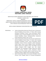 KPT 21 Tahun 2024 Penetapan Jadwal Kamapanye Rapat Umum DPRD Prov Jateng