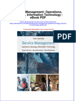 Full download book Service Management Operations Strategy Information Technology Pdf pdf