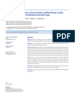 A Comparison of 2 Cesarean Section Methods, Modified Misgav-Ladach and Pfannenstiel-Kerr: A Randomized Controlled Study