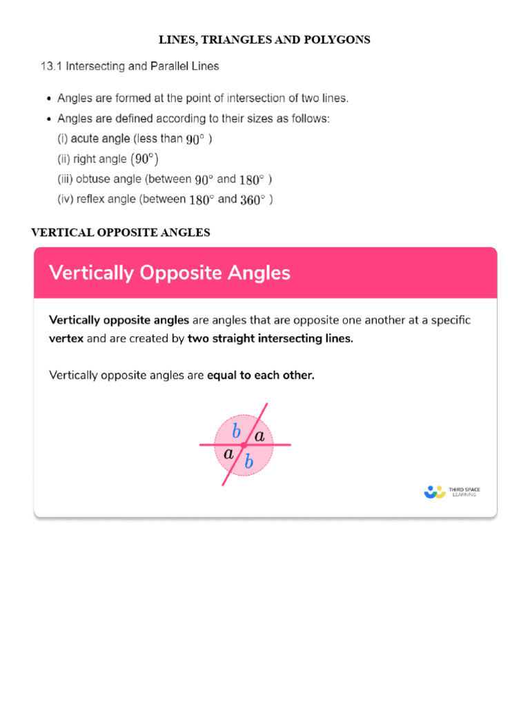 Understanding Angles and Triangles | PDF