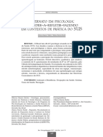 Internato em Psicologia A Prender A Refletir Fazendo em Contextos de Prática Do Sus