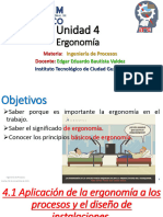 Unidad 4 - Tema 4.1 Aplicación de la ergonomía a los procesos y el diseño de instalaciones