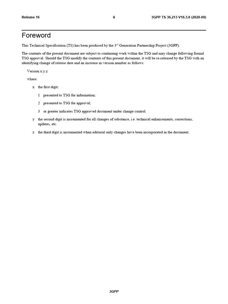 Foreword release 16 8 3gpp ts 36 213 v16 3 0 2020 09 pdf radio