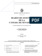 Diario de Sesiones de La Cámara de Senadores: República Oriental Del Uruguay