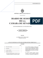 Diario de Sesiones de La Cámara de Senadores: República Oriental Del Uruguay