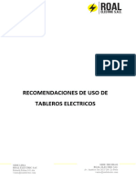 Recomendaciones de Uso de Tablero