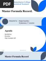 Master Formulation vs. Compounding Records | PDF | Pharmacist